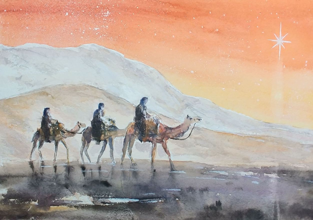 Christmas Kings in Watercolour