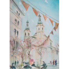 Vienna Street Original Watercolour by David Harvey